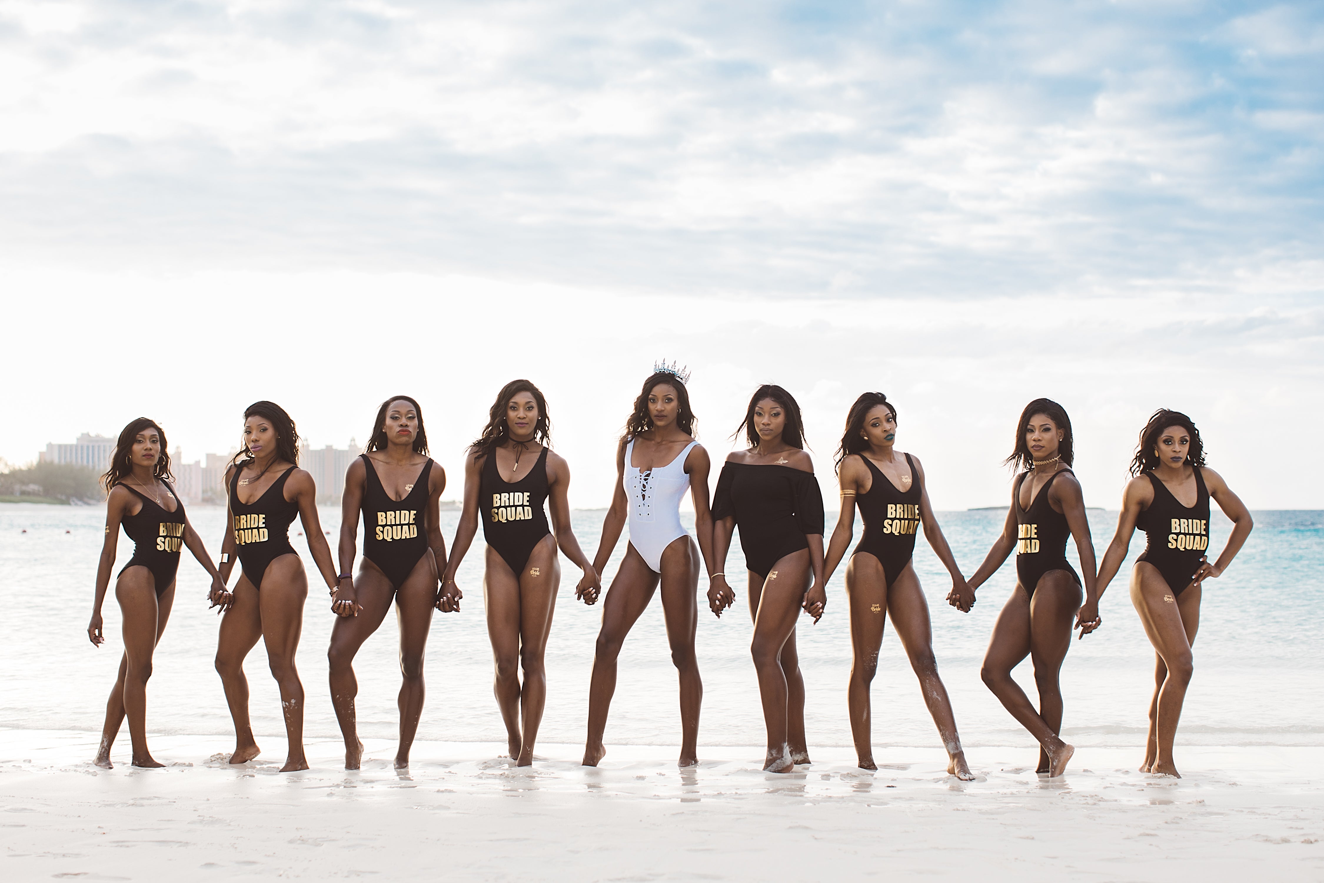 Olympic Gold Medalist Shaunae Miller and Her Bridal Party Slay Their Bahamas Photo Shoot